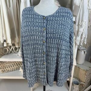 Willow Ridge Plus sz. 3X blue cardigan button down, classic, mature office